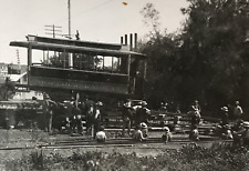 VTG Boulder Railway First Trolley Car Unloaded 1899 CO Colorado Photograph 8x5 picture