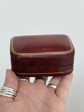 Vintage Italy Leather Jewellery Trinket Box picture