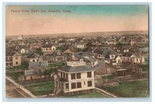 1909 Partial View House Village Bird's Eye Amarillo Texas TX Antique Postcard picture
