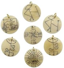 Tibetan Ritual Bone Charms - 23pc Himalayan Shamanic Totem Kit picture