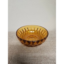 Indiana Glass Golden Amber Bowl in Mount Vernon (Diamond Point) Pattern picture