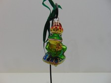 Christopher Radko Just One Kiss Frog Prince Blown Glass Ornament picture