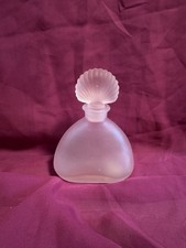 Vintage Marcel Frank Paris Blush Pink Frosted Glass Perfume Bottle Geometric 5” picture