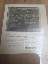 Tammy Wynette Birth Certificate picture