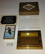 Vintage How To Play Cribbage mid-century Playing Cards Game Amazing Condition  picture