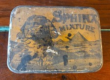 Antiq. Sphinx Mixture Tobacco Tin United States Tobacco Co Egyptian Graphic 1910 picture