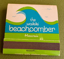 The Beachcomber Waikiki Restaurant Matchbook ~ Full, Vintage, Colorful, Nice++++ picture