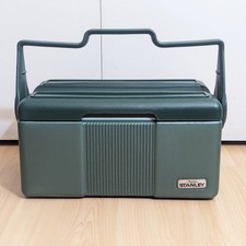 Vintage Stanley Aladdin Green Insulated Divided Lunch Box Cooler picture