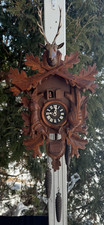 Vintage Regula W/ Thorens Musical Hunter Cuckoo Wall Clock - SEE VIDEO - READ picture