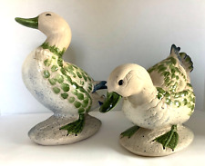 Two Vintage Brayton’s Laguna Beach California Hand Carved Hand Painted Ducks  picture