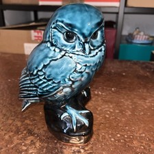 Vintage Poole Pottery Large Blue Owl 18cm Tall By Barbara Linley-Adams picture