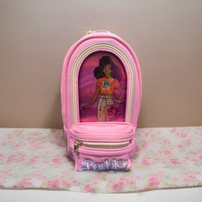 Loungefly Mattel Barbie 65th Anniv Pink Lenticular Mini Backpack Pencil Case picture