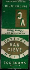 Vintage Pre 1950's Van Cleve Dayton's Hotel Ohio  Matchbook picture