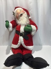 Rare VTG 1980’s Mobilitee Annalee Santa Claus Posable Doll 4Ft Retro Christmas picture