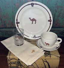 Camel Cigarettes Homer Laughlin Dinner Plate Cup & Saucer Glass Napkin picture