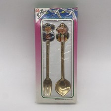Saechen Fons Gold Tone Tea Spoon Fork Set picture