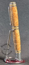 Handmade Exotic Extremely Rare Black Ash Burl Wood Rollerball Fountain Pen 1614 picture