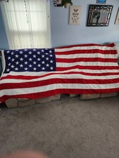 Vintage Valley Forge USA Flag 5x9' 100% Cotton Bunting Sewn Stars & Stripes NWOT picture