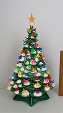 VTG 1971 HOLLAND MOLD CERAMIC LIGHT UP CHRISTMAS TREE 21