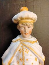 WONDERFUL BOY FIGURE BISQUE CERAMIC HAND PAINTED VICTORIAN STUDENT CLOTHING picture