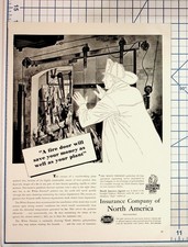 1930s Insurance Company of North America Fire Prevention Ad Ephemera picture