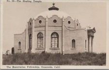 RPPC Postcard Rosicrucian Fellowship Oceanside CA Healing Temple  picture