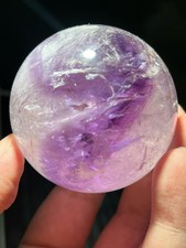 319g Natural Amethyst Quartz Sphere Crystal Energy Ball Reiki Decor picture