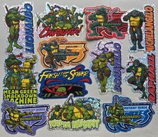 12 VTG Die-Cut 2003 TMNT Series 1 SandyLion Vending Machine Stickers Collectible picture