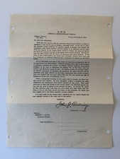 Copy of Gen. Pershing's General Orders No. 38-A Dated 2-28-1919 World War 1 picture