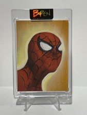 Marvel Spider-Man Sketch Card 1/1 Original, Signed by Artist ACEO picture