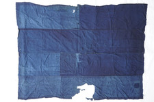 BORO Japanese Antique Fabric Indigo Aizome Cotton Textile 65 × 49