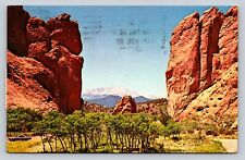 c1977 Pikes Peak, Colorado Springs CO Garden of Gods Gateway VTG Postcard picture
