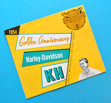 Original Vintage 1954 Harley Davidson Brochure KH Golden Anniversary Motorcycle picture