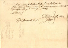 Connecticut Fiscal Paper signed by Oliver Ellsworth and J. Root - Autographs of  picture