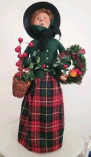 Bryers Choice LTD 2008 The Carolers Retired Woman W/Plaid Skirt & Green Top picture