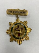 1920s Antique Catholic Order of Foresters Vice Chief Ranger Large medal Robbins picture