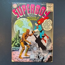 Superboy 49 KEY 1st Metallo EARLY Silver Age DC 1956 Curt Swan cover comic book picture