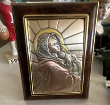 L.A.L. Made in Italy Madonna & Child Christian Religious Icon Plaque picture