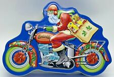 Santa Claus Riding Motorcycle The Tin Box Company Christmas picture