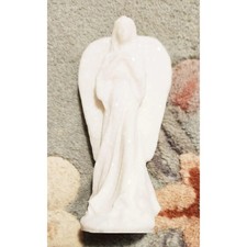 Glittering Snow White Angel, Carved White Jade, Carved Angel, picture