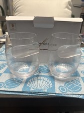 Davidoff Grand Cru The Difference 6oz Wine Glasses w/ Cigar Holder Notch Set/2 picture