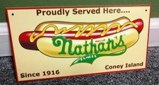 Nathan's Hot Dogs nostalgia Sign ..  on any 8+ signs picture