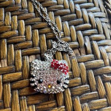 2000 Original Hello Kitty Sanrio Sparkling Rhinestone Necklace 23