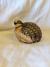 Vintage Quail Partridge Ceramic Pottery Figurine Mid Century picture
