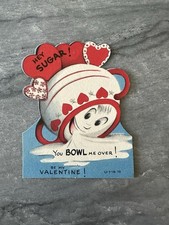 Rare Vintage Valentine Anthropomorphic Sugar Bowl Red Heart Kitchen (see Photo) picture