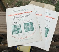 Rare Vintage Sinclair Gas Oil Radio Show Promotional Sheet Music 3 Pcs picture