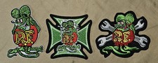 RAT FINK 3 DIFFERENT SEW ON PATCHES NEW COND APPROX 3 1/2
