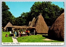 Vintage Chucalissa Indian Village Memphis TN Photochrome Postcard picture