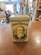 **LOOK** ANTIQUE EMPTY JOHN RUSKIN  CIGAR  TOBACCO TIN    picture