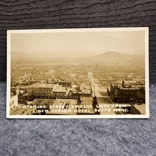 RPPC Wyoming Street Butte MT from New Finlen Hotel 1920s Montana Real Photo picture